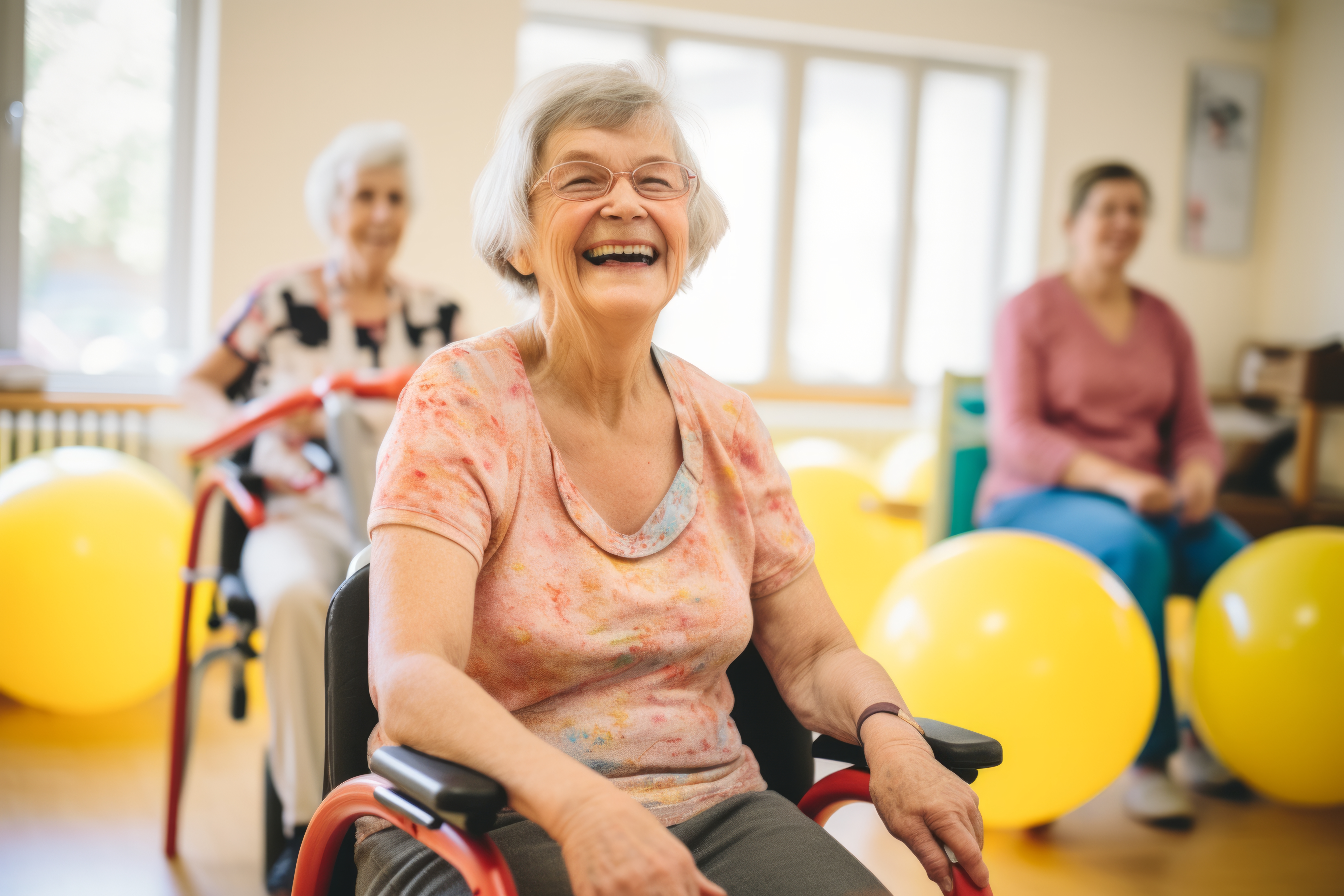 Photo d'une ehpad avec des personnes âgées.